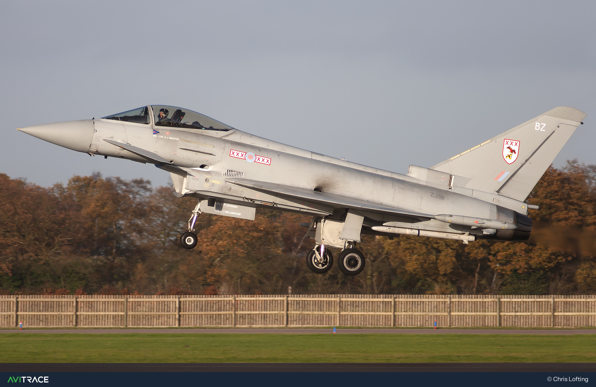 ZJ911, Typhoon, photographed by Chris Lofting