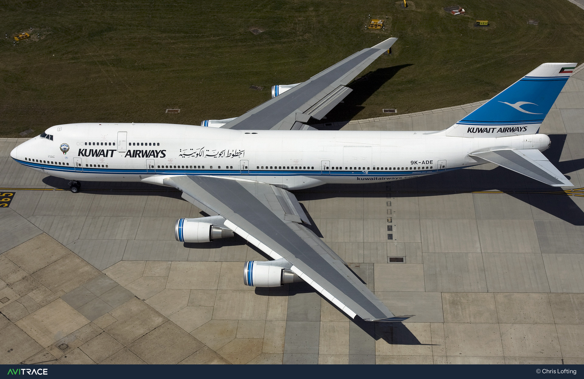 9K-ADE, B747, photographed by Chris Lofting