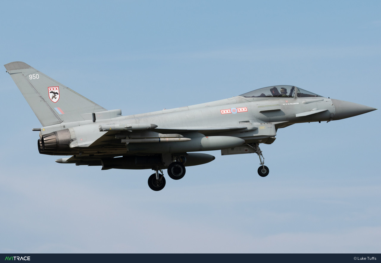 ZJ950, Typhoon FGR4, photographed by Luke Tuffs
