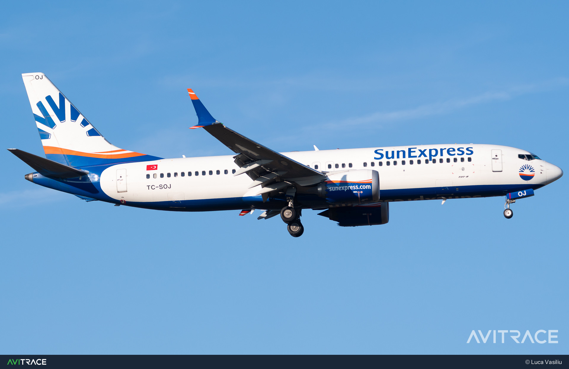 TC-SOJ, Boeing 737-8 MAX, photographed by Luca Vasiliu