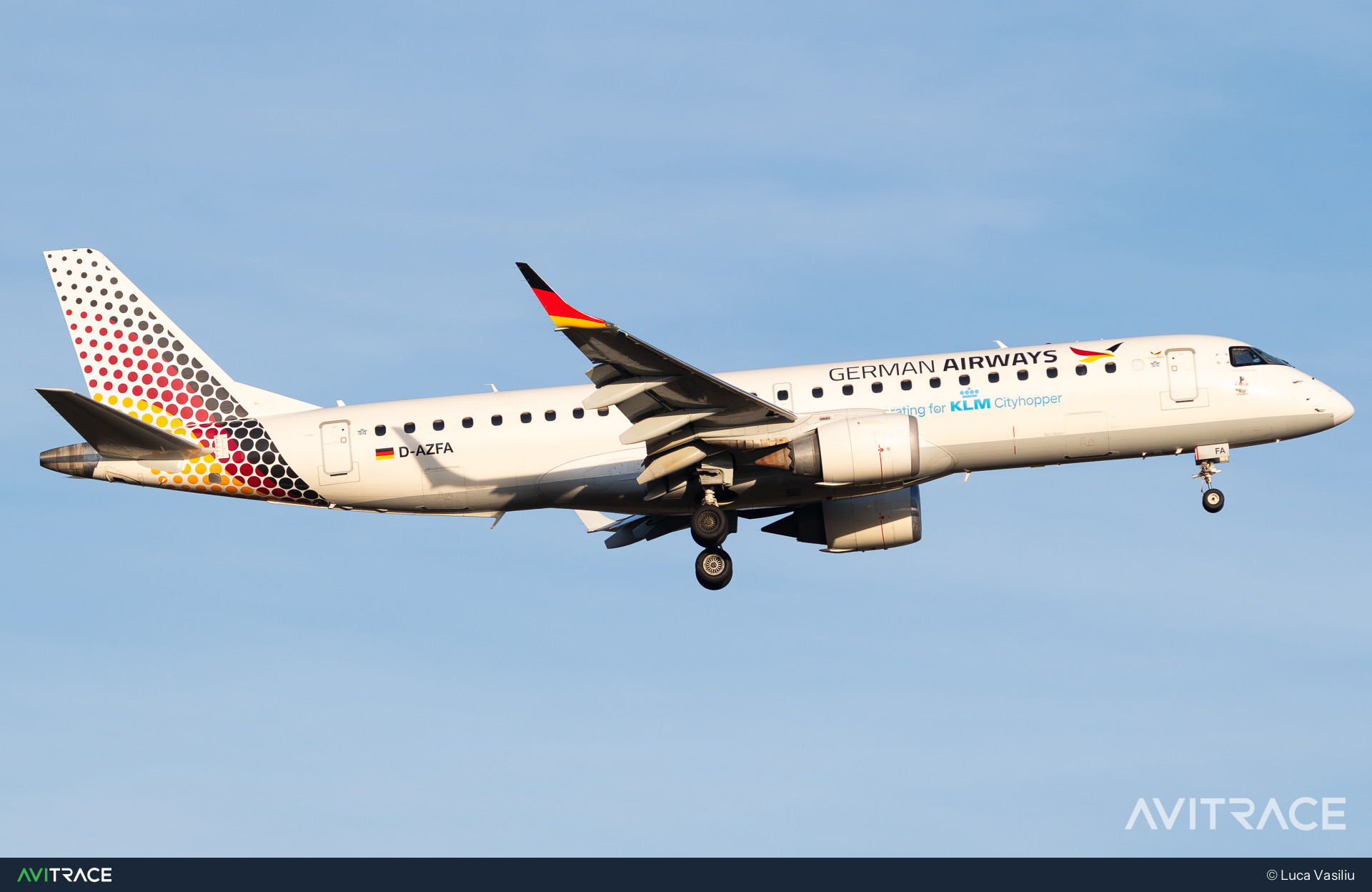 D-AZFA, Embraer ERJ-190-100LR, photographed by Luca Vasiliu