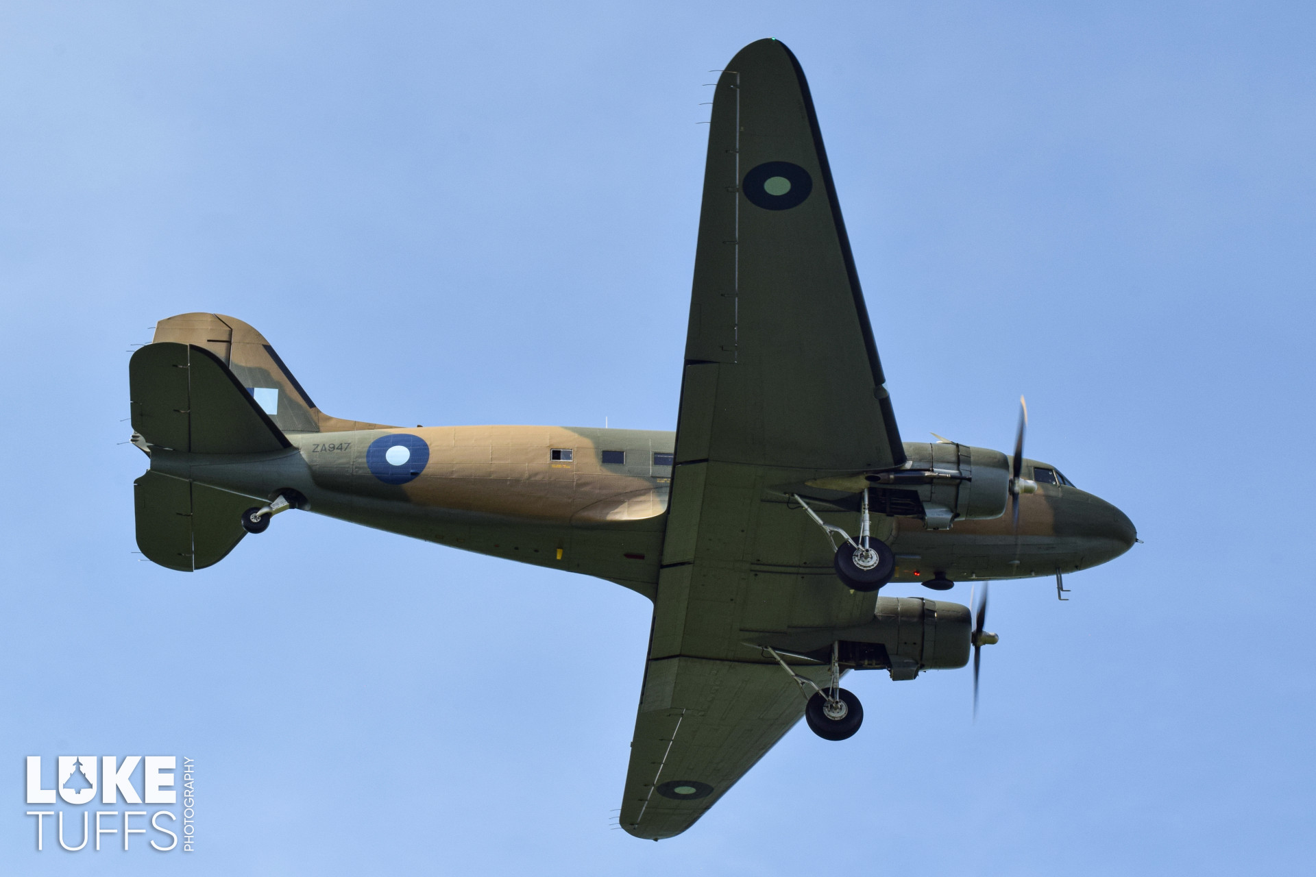 ZA947, C-47A Dakota, photographed by Luke Tuffs