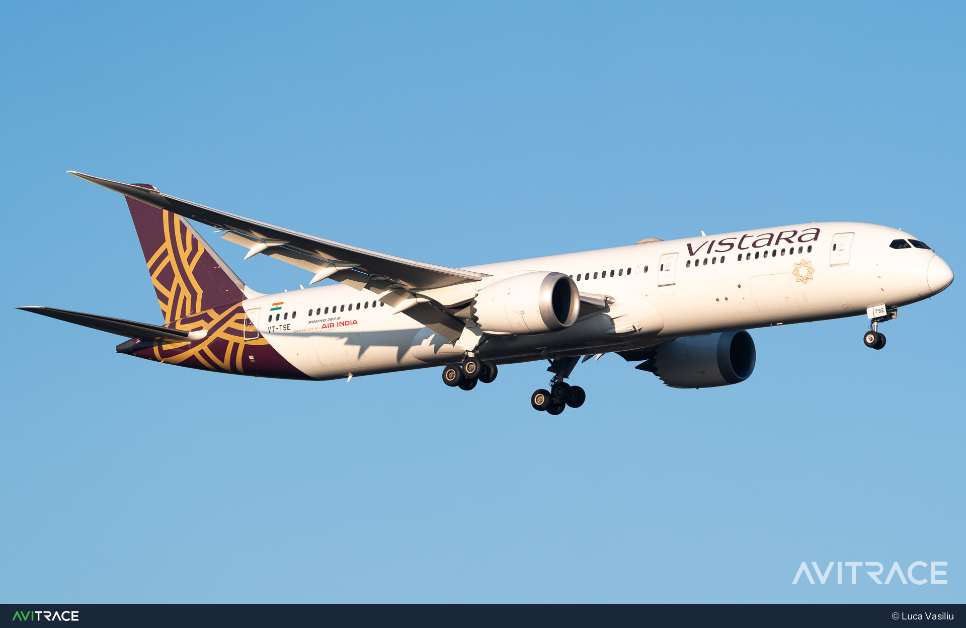 VT-TSE, Boeing 787-9 Dreamliner, photographed by Luca Vasiliu