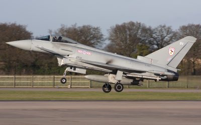 ZJ910, Typhoon, photographed by Chris Lofting