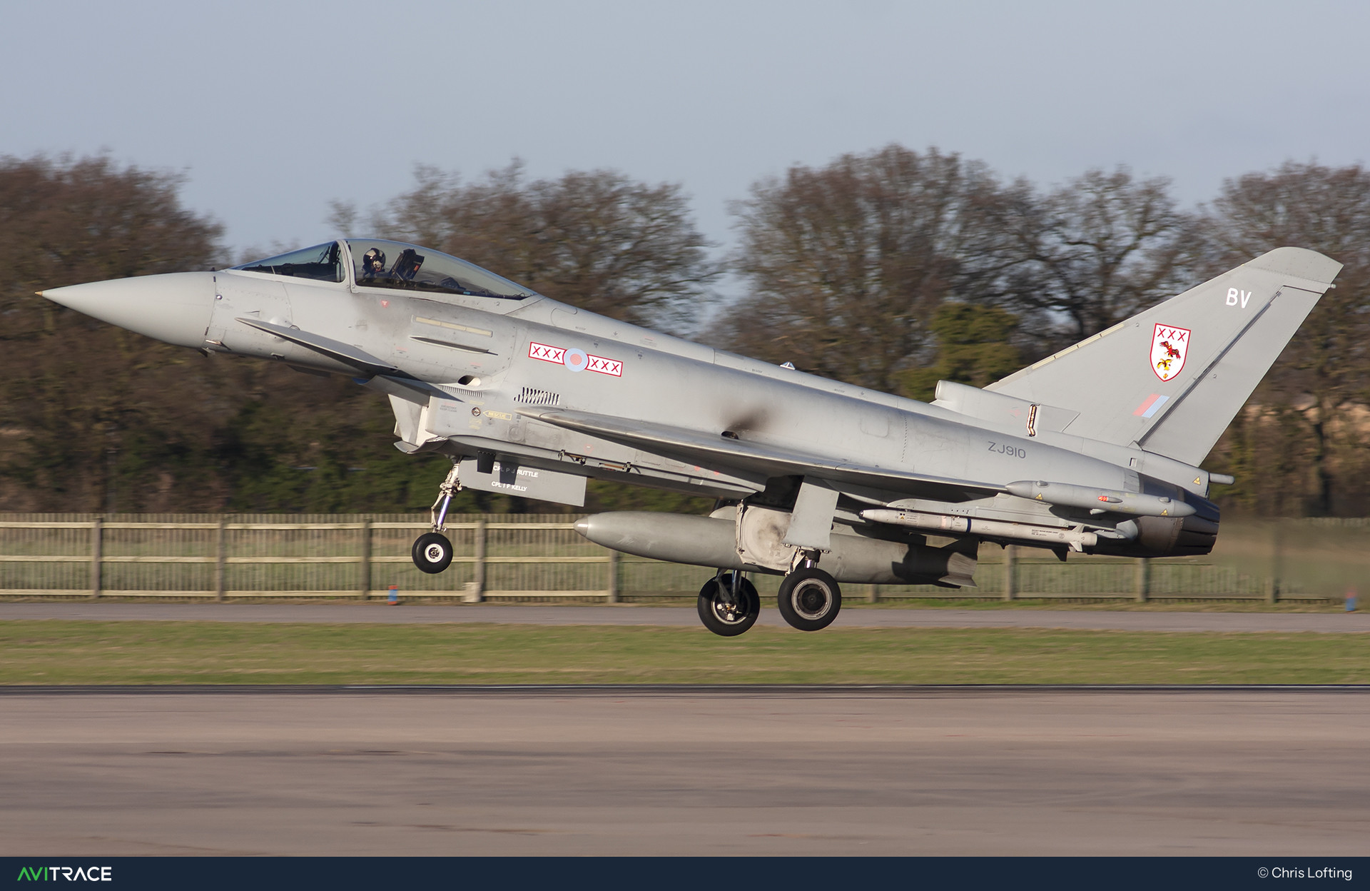 ZJ910, Typhoon, photographed by Chris Lofting