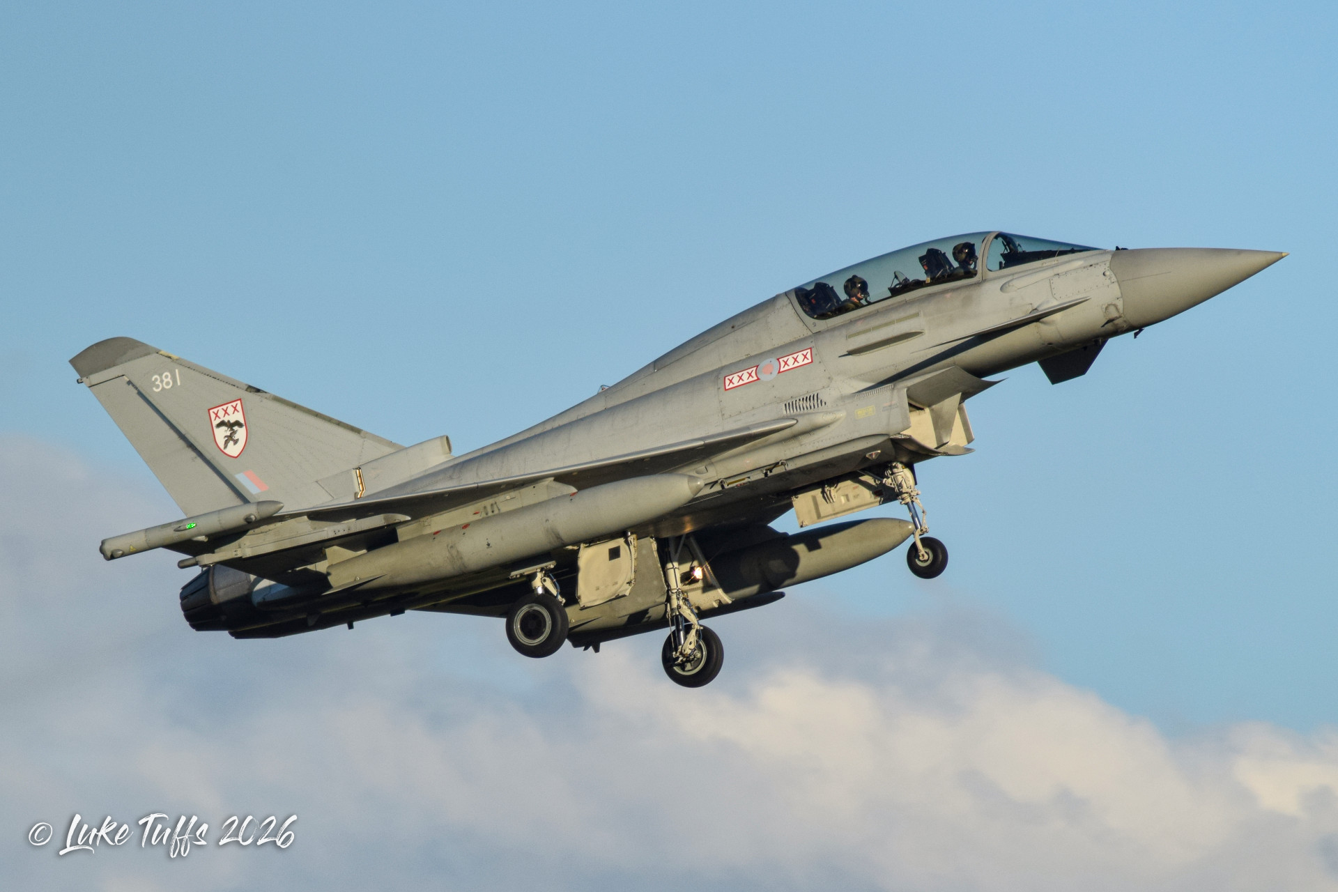 ZK381, Typhoon T3, photographed by Luke Tuffs