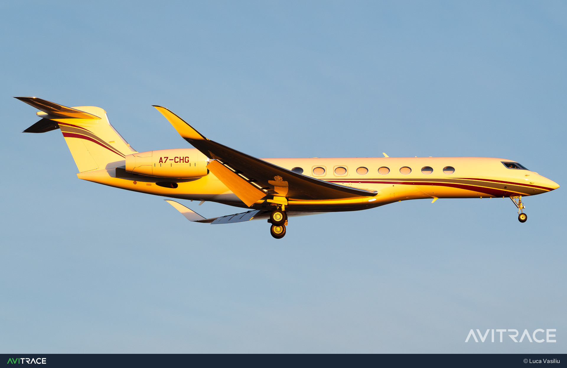 A7-CHG, Gulfstream G700, photographed by Luca Vasiliu