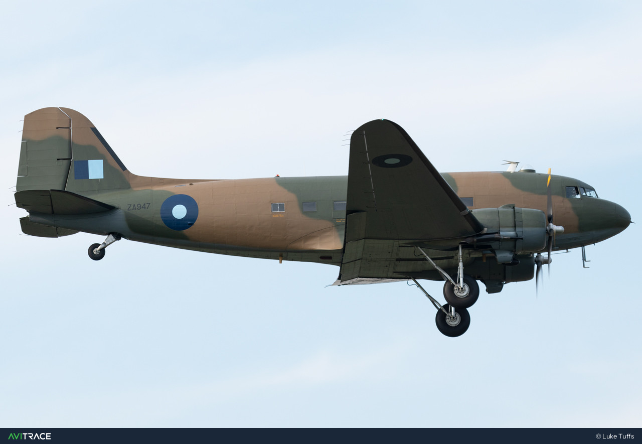 ZA947, C-47A Dakota, photographed by Luke Tuffs
