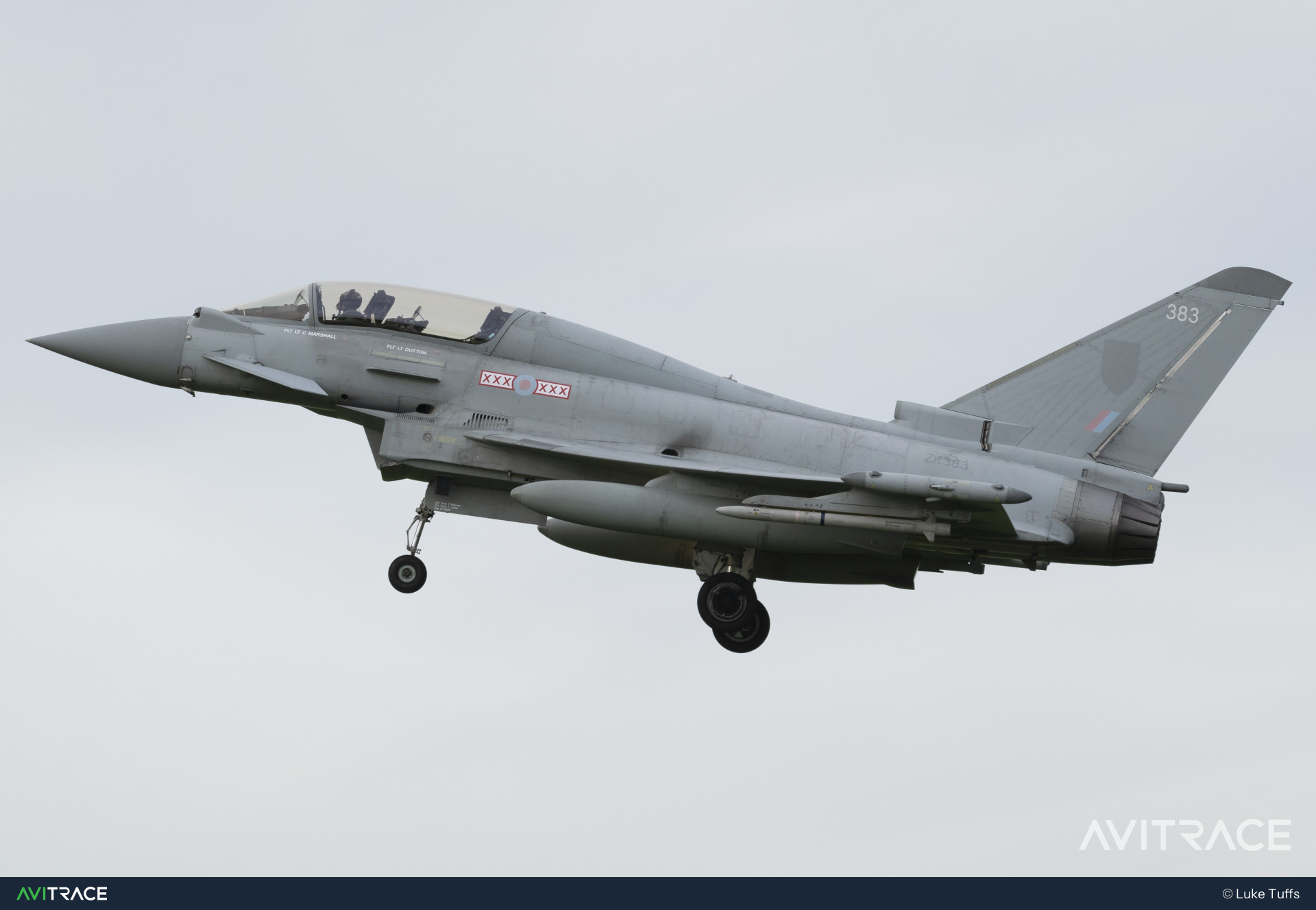 ZK383, Typhoon T3, photographed by Luke Tuffs