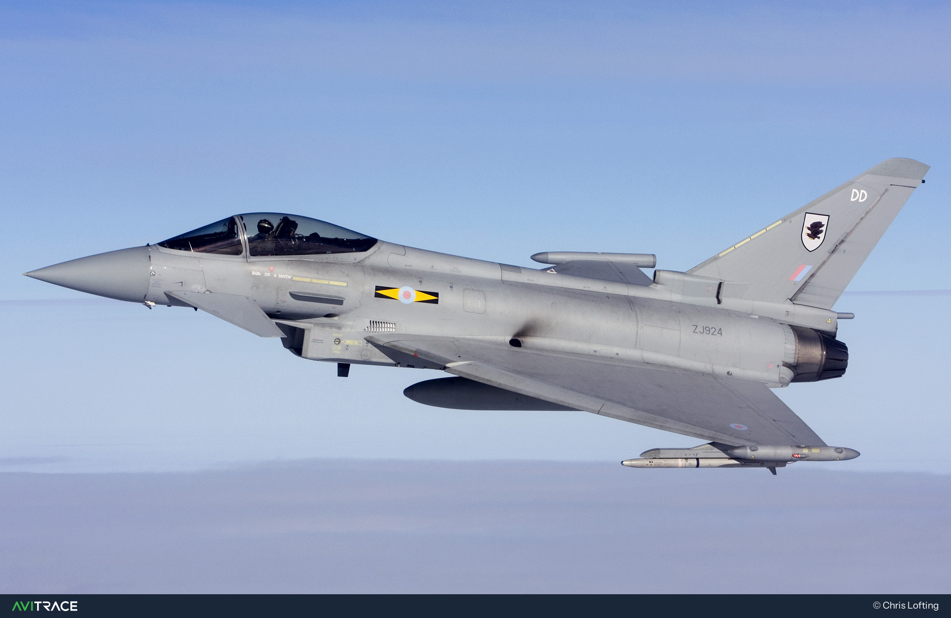 ZJ924, Typhoon, photographed by Chris Lofting